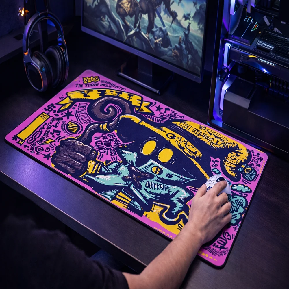 Large Trading Card Game Mouse Pad, Non-Slip Rubber Base Table Mat for Trading Card Games, Pc Keyboard, Laptop Mouse Pad Accessories