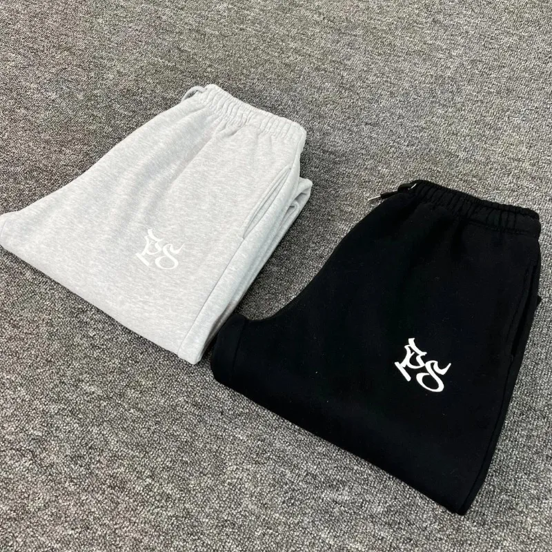 Pepe Sudio Baggy Pants Men Women High Quality Embroidery Logo Black Trousers Jogger Drawstring Sweatpants