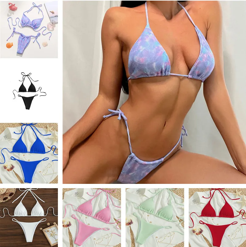 2026 Pad Bikini Set Beach Triangle Swimwear Women XS-L Maio Biquinis Swimsuit Tankini Femme Badpak Dames Mujer 
