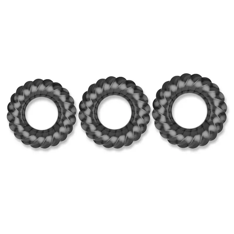B3Pcs TPE Male Penis Rings for Men Adult Toys - Ejaculation Delay And Erection Support Sexual Health Accessories for Couples