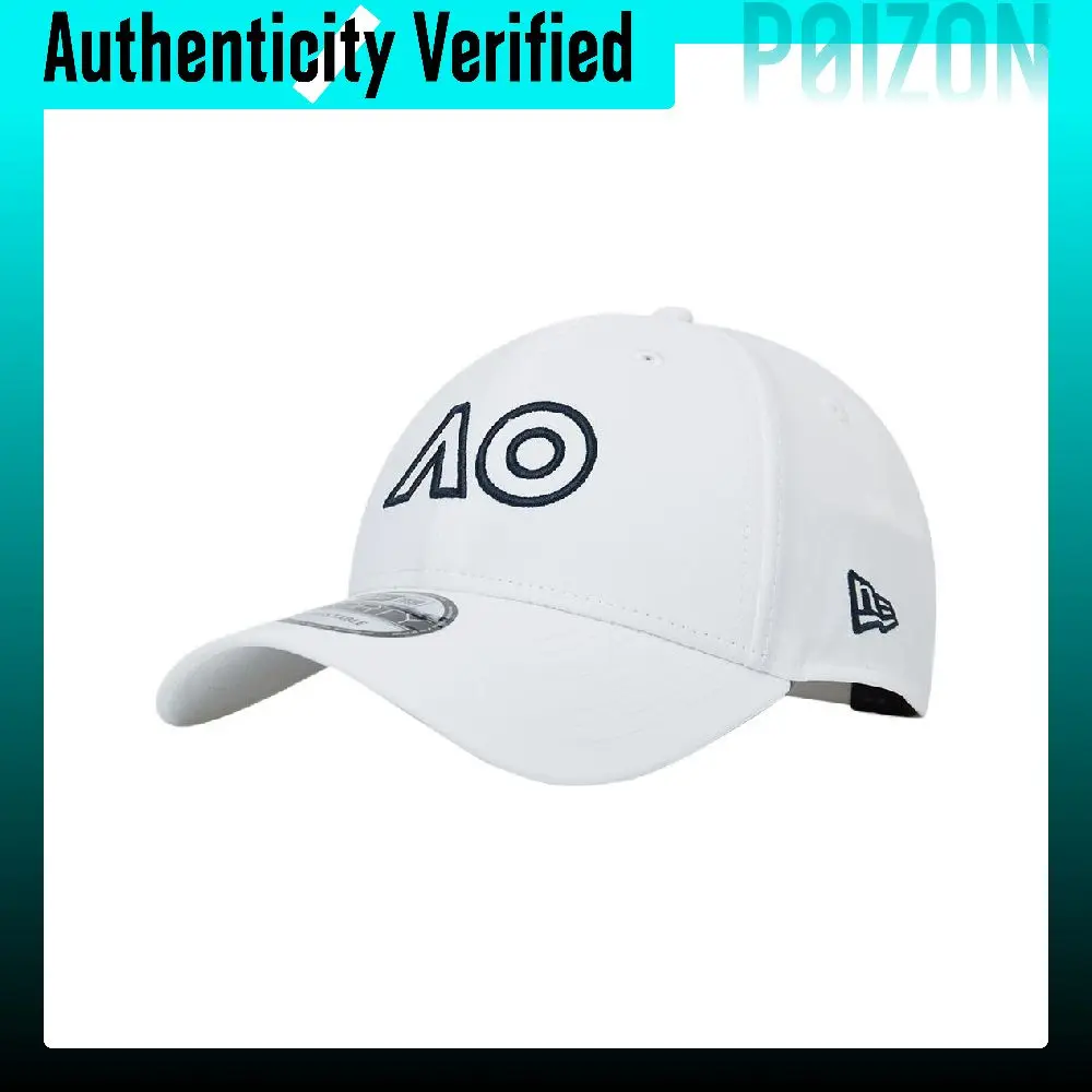 New Era Polyester Baseball Caps Unisex White/Navy Blue 60838877
