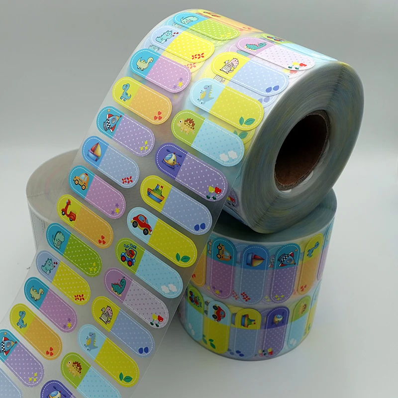 Custom Name Sticker for Children Cloth Cute Waterproof Labels In Hebrew Kindergarten Kids Rainbow Personalized Ironing Name Tag