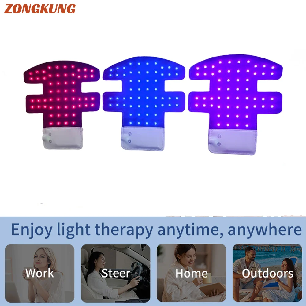 Red Light Therapy Hair Growth Cap 46nm&660nm&850nm  4 LED Light Removable Pad Scalp Relax Anti Hair Loss Wireless Infrared Hat