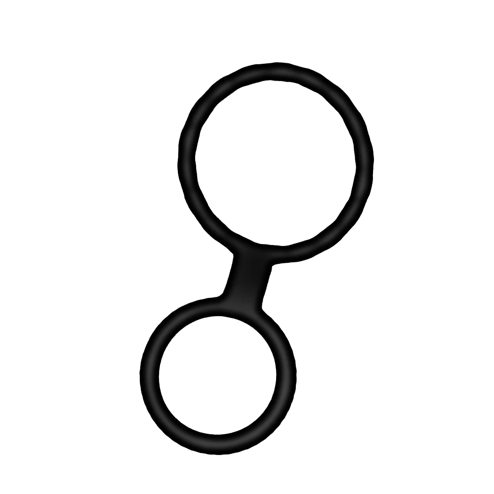 Hot 2 Rings Cock Ball Loop Slip Longer Lasting Sex Toy for Men Silicone Penis Rings Make Extra Delay Ejaculation Impotence Lock