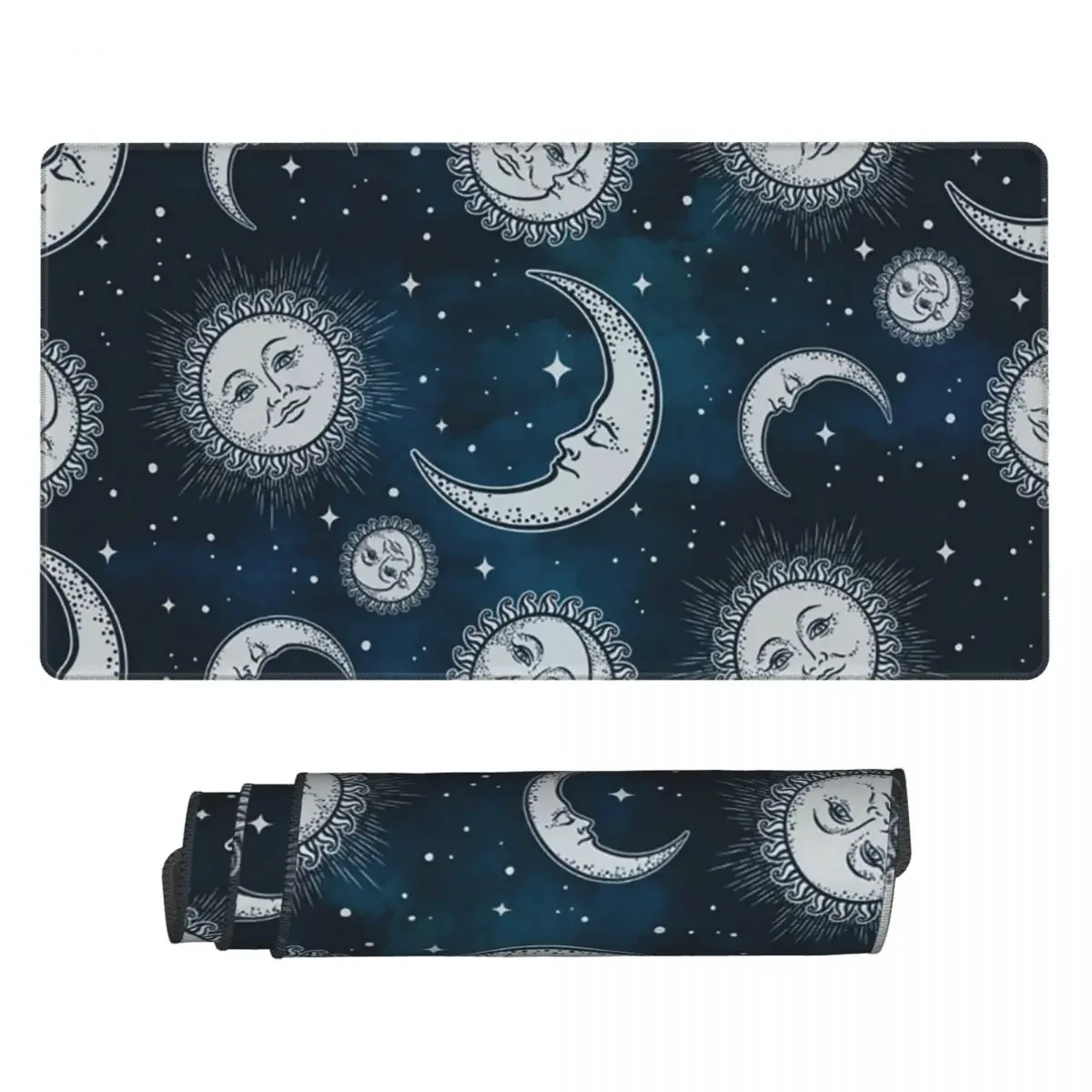 Large Mouse Pad Celestial Mystic Esoteric Magic Sun Moon Gamer PC Laptop Mats Keyboard Carpet  Accessories Desk Mat