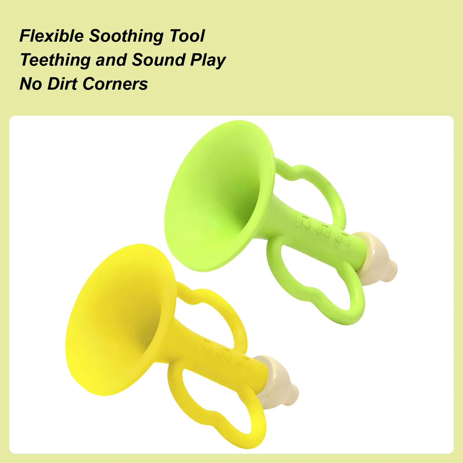 Silicone Teether For Baby Soft Silicone Music Learning Whistle Shape Baby Teether Chew Toy For Shower Living Room Bedtime