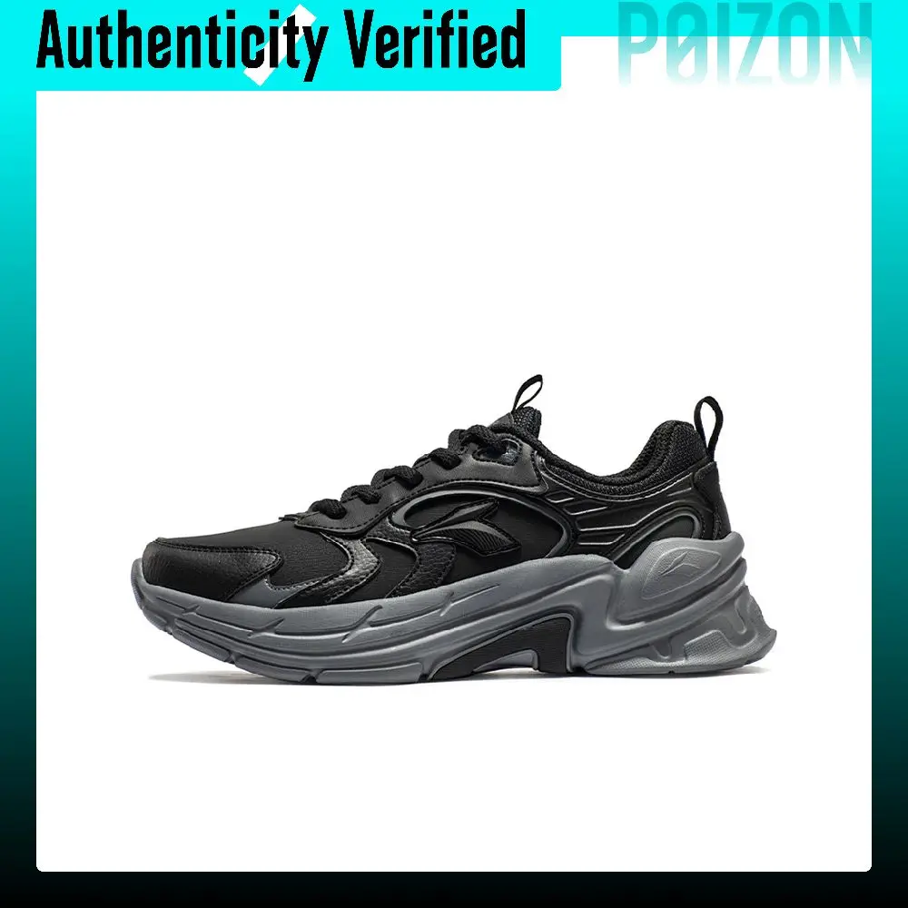 361 Overhill Rebound Low top Running Shoes Men's Obsidian Black Trendy, Cushioning 672232228