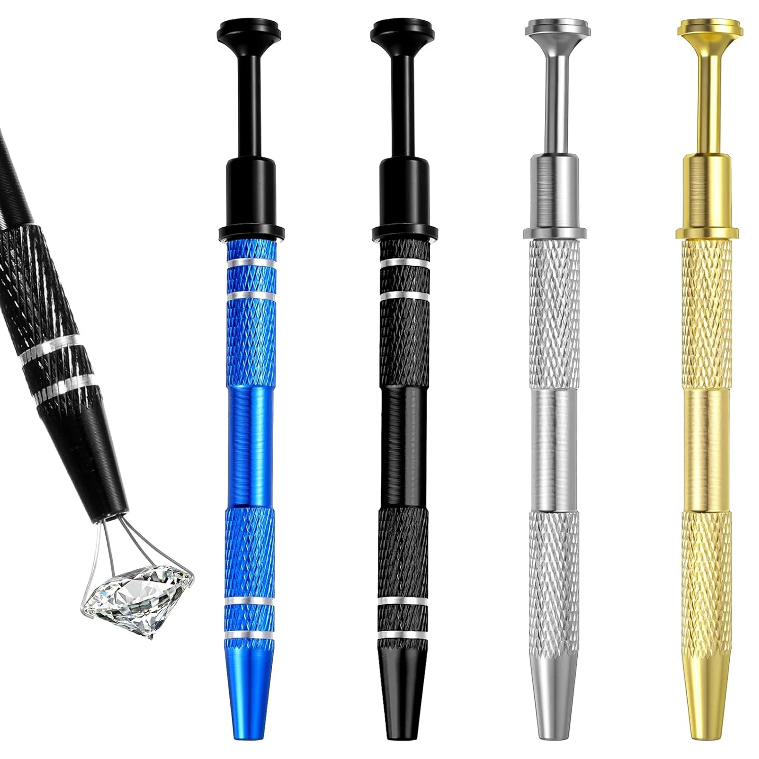 4PCS Jewelry Grabber Tool 4-Claw Piercing Ball Grabber Stainless Steel Jewelry Pick Up Tool for Jewelry,Electronic