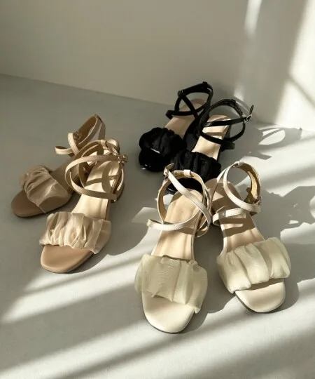 Japanese Retro Bubble Feeling Round Head Square Heel Sandals Women's Shoes Sweet and Elegant 2026 Summer New Sandals for Women