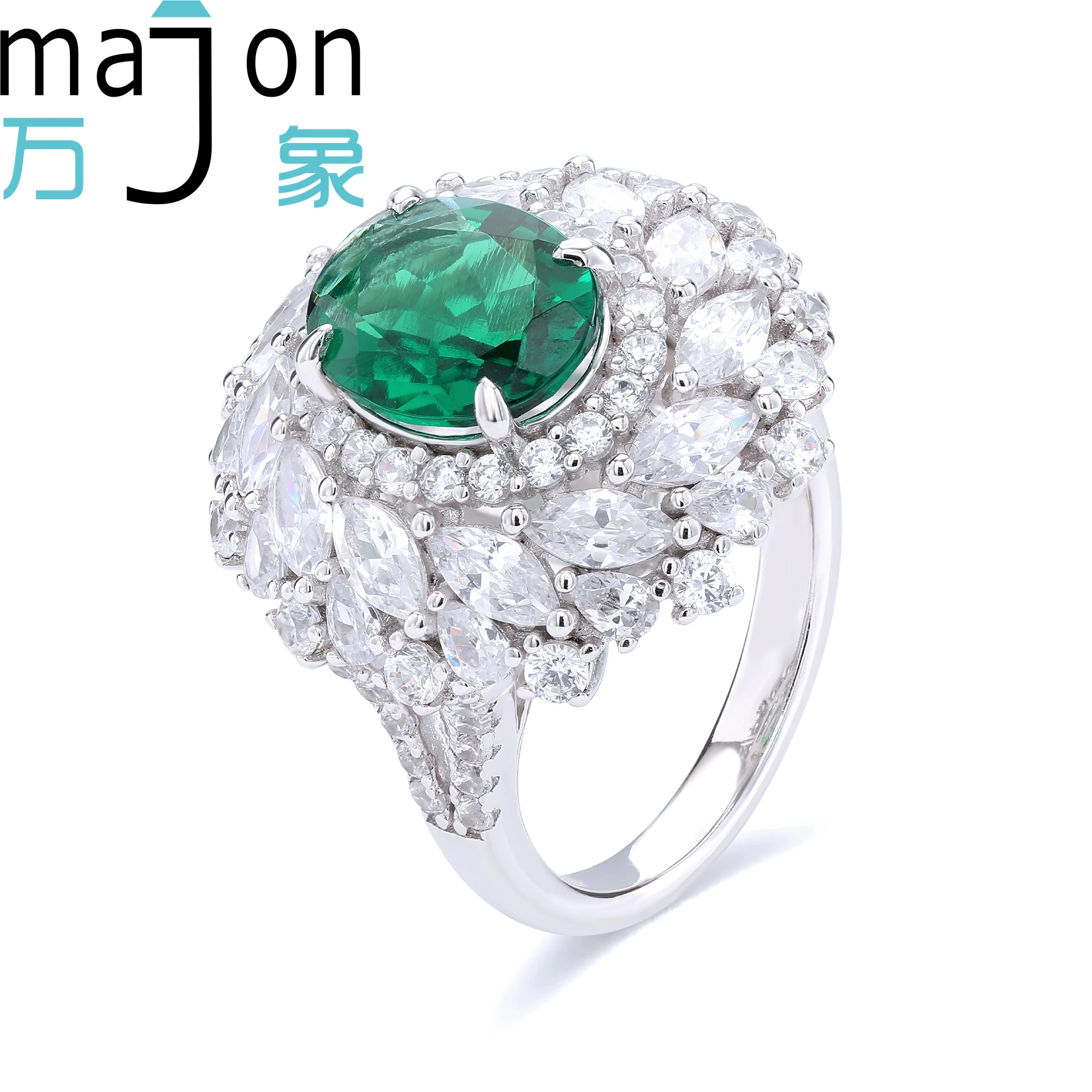 Certified Lab Diamond Ring 1.8ct 7*9mm Oval Shape Sunflower Claw Setting for Women Wedding Jewelry from Zambia