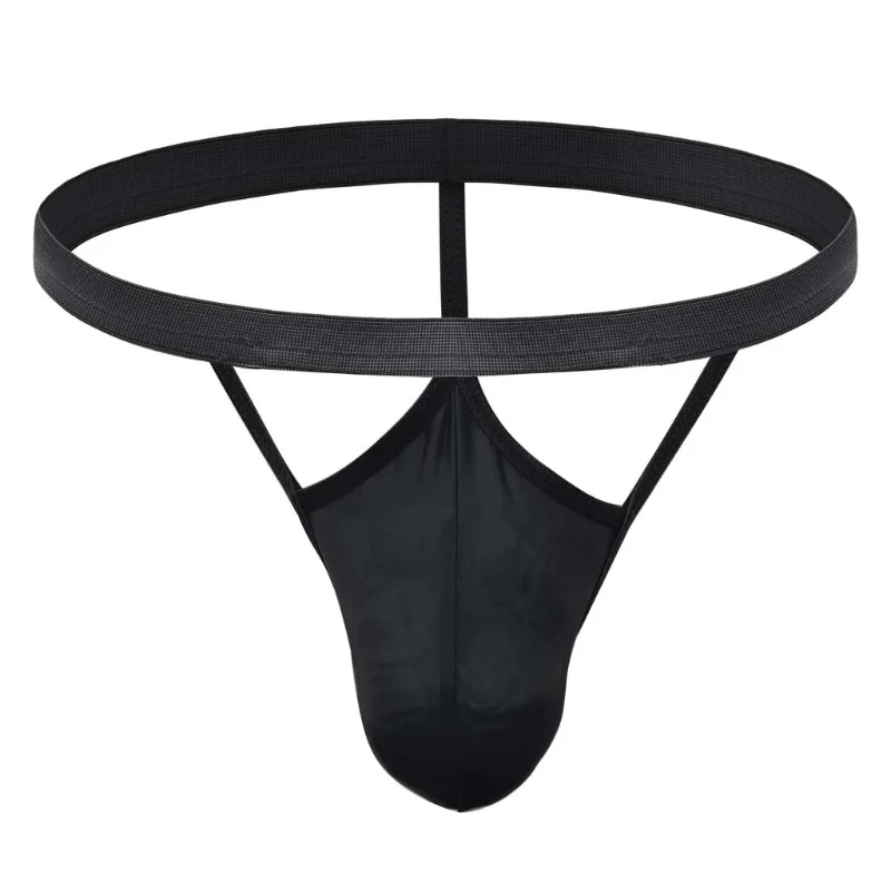 Mens Thongs And G Strings Cueca Low Waist Hollow Underwear Translucent Ice Silk Pouch Underpants Calzoncillos Hombre Bikini Slip