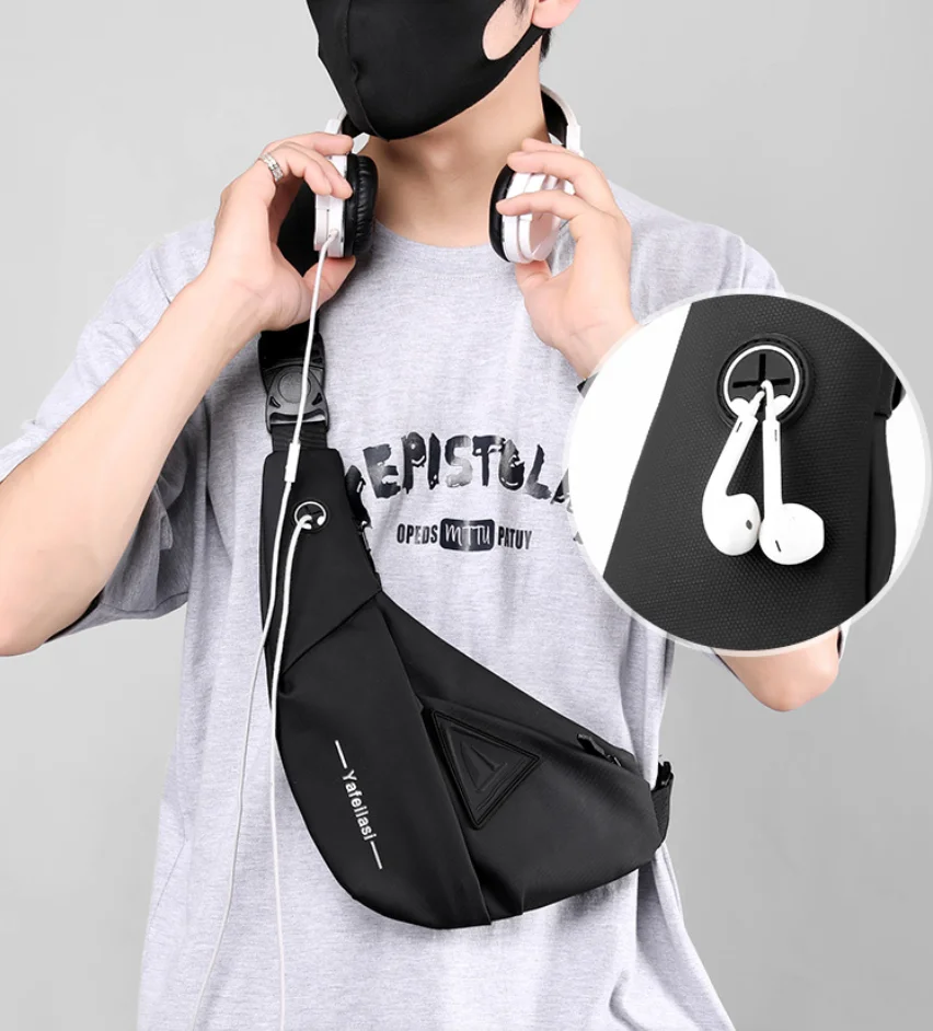 Sling Chest Bag Small Shoulder bag Husband Messenger Bags for Men Boy Mini Travel sac Cross Body bags Anti Theft Mobile Phone 