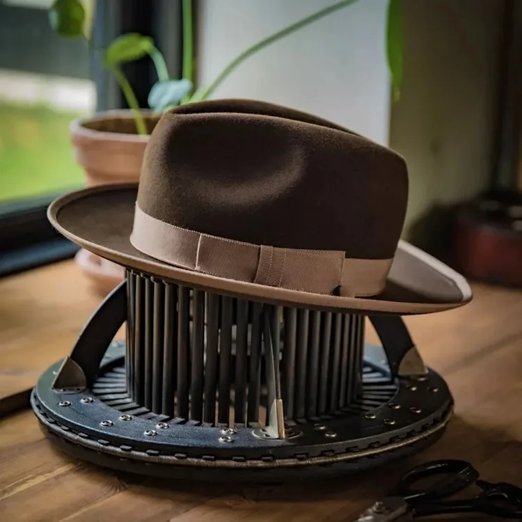 Fashionable Fedora Hat with Sunshade Ribbon Decoration, Wool Hat, French Pure Wool Hat