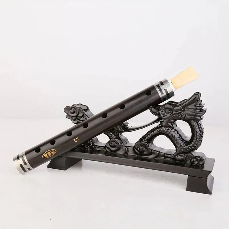 Traditional Ebony Guanzi Beginner Practice Performance Guanzi Portable Professional Pipe Flute Chinese Woodwind Instruments
