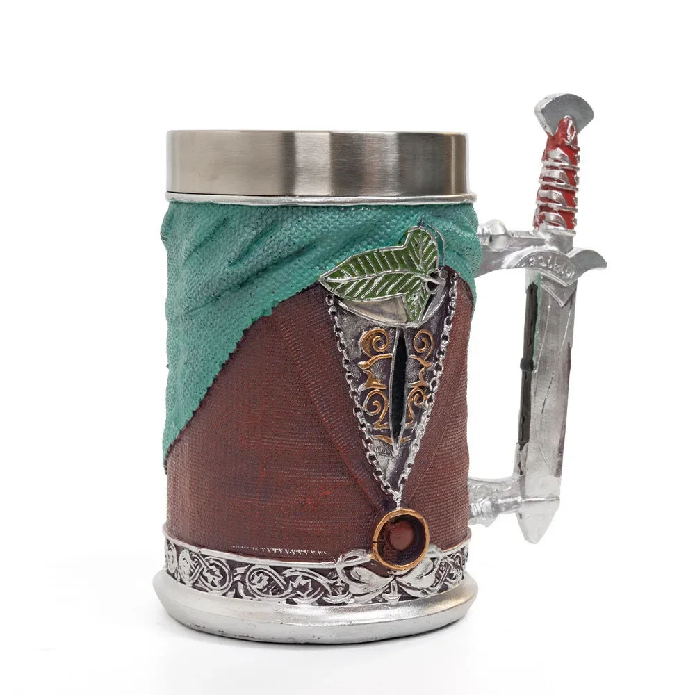 2026 Bar Stainless Steel Uncovered Draft Beer Glass Halloween Atmosphere Props Temple Crusader Mug Resin Craft