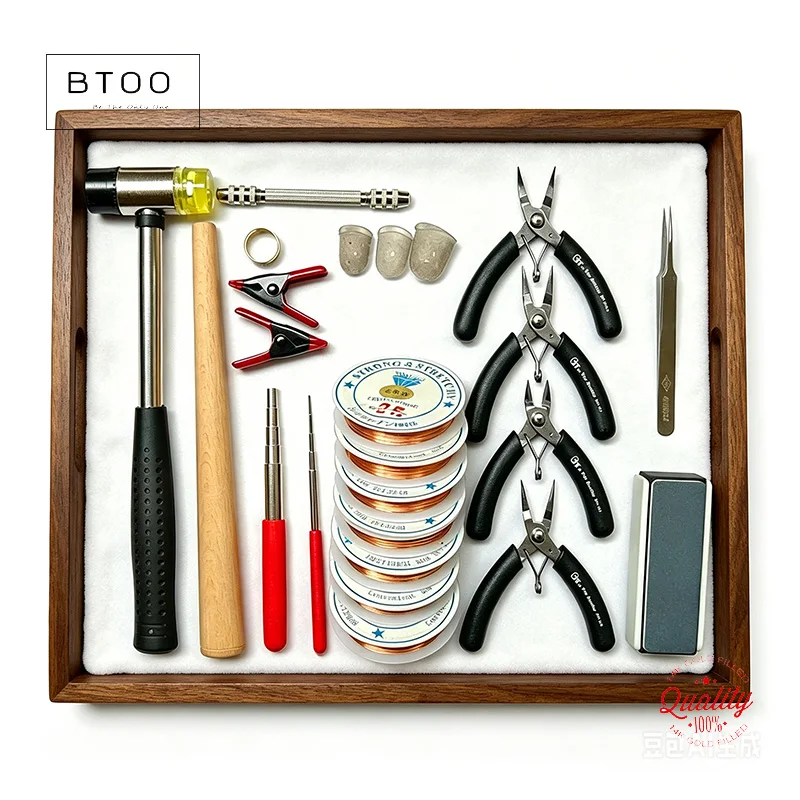 Handmade Jewelry Wire Wrapping practise Tool Set for Beginners Metal Wire Jewelry Tools Kit Metalsmith Tools