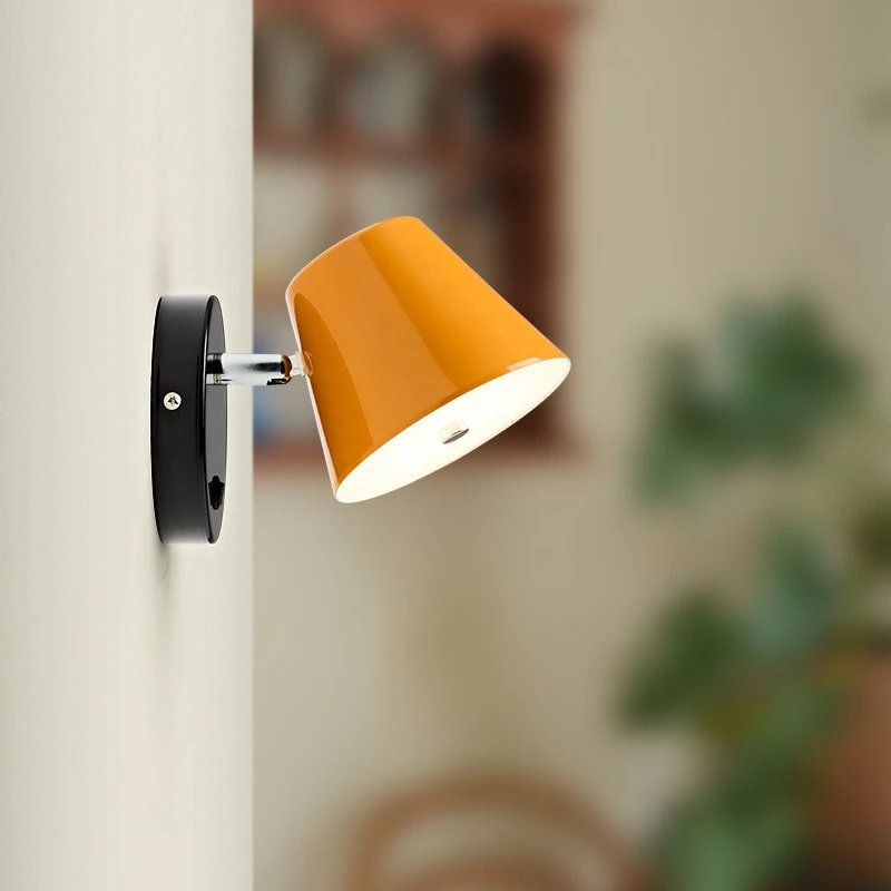 Nordic Minimalist Style Study Bedroom Bedsides LED Wall Lamp Light Luxury Cylinder Designe Corridor Ornaments Indoor Wall Sconce