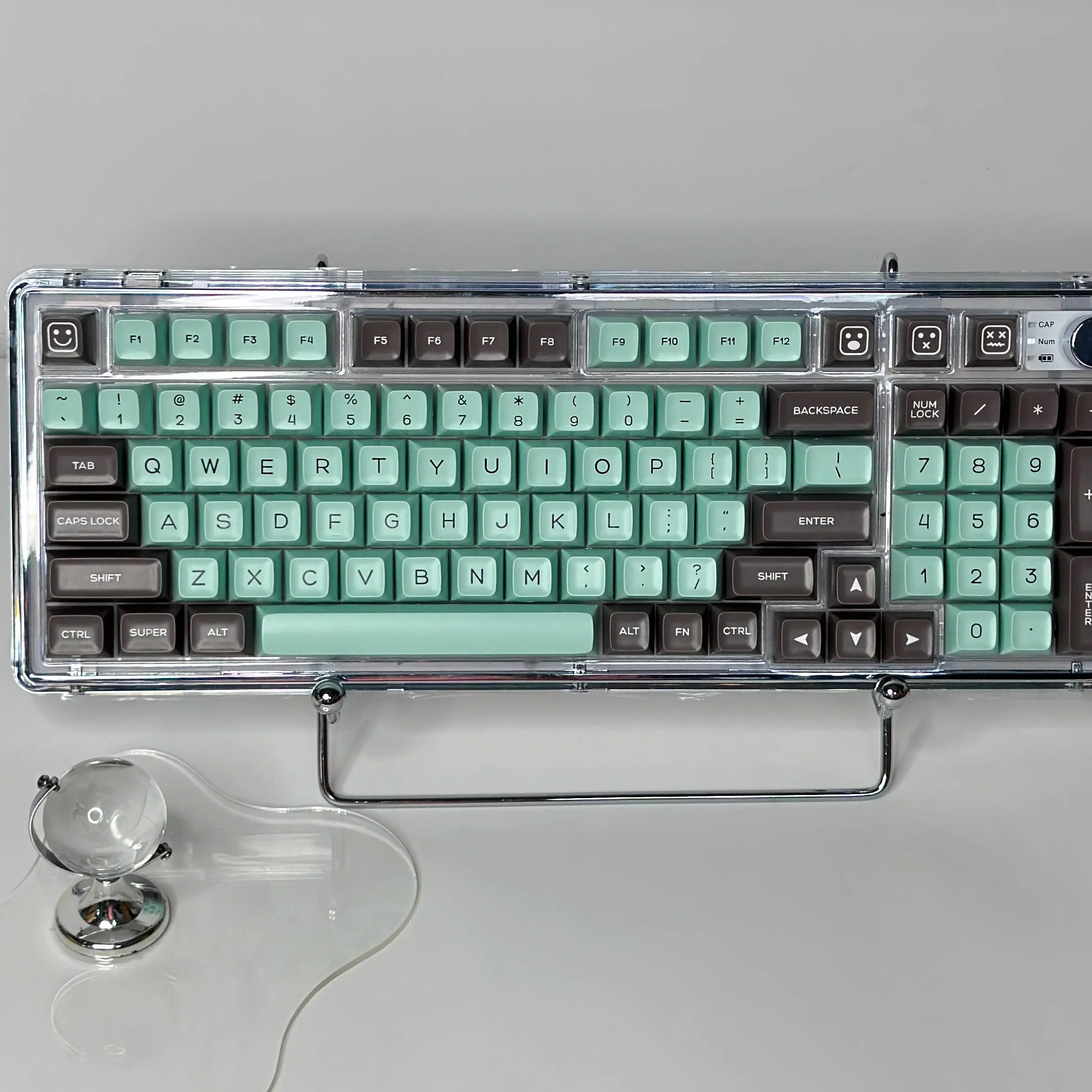 Two-color mint raw key caps SA height GMK75/B7/100/104 and other full sets