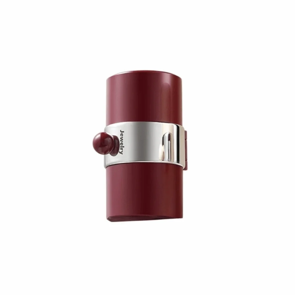 Cylindrical Jewelry Case Compact Portable Mini Ring Box Simple ABS Waterproof Earrings Organizer Trip Carrying