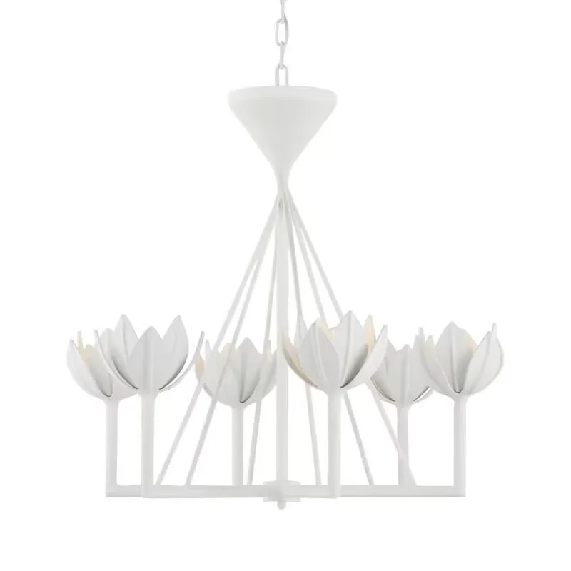 Modern American living room dining room VC chandelier entry staircase study room French bedroom Alberto Ceiling Chandelier