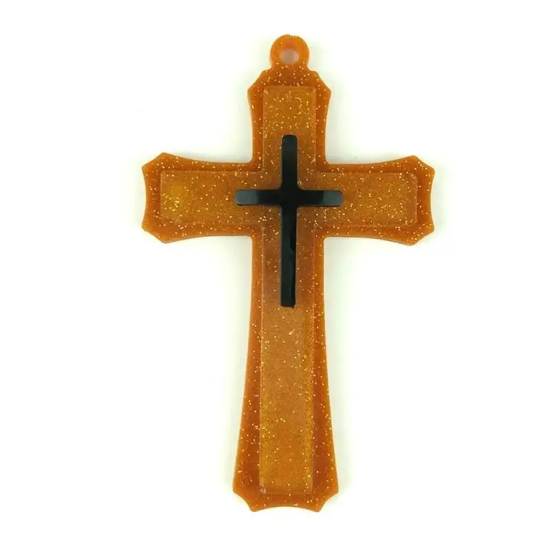 31BB Pendant Mold Crucifix Silicone Mold Epoxy Casting Mold for DIY Keychain
