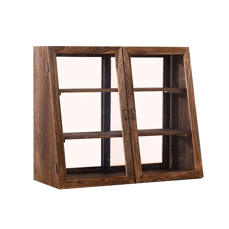 Solid wood display cabinet tea cuptea set dust cabinet cosmetics side cabinets shelves storage  cupboards tea cabinets.