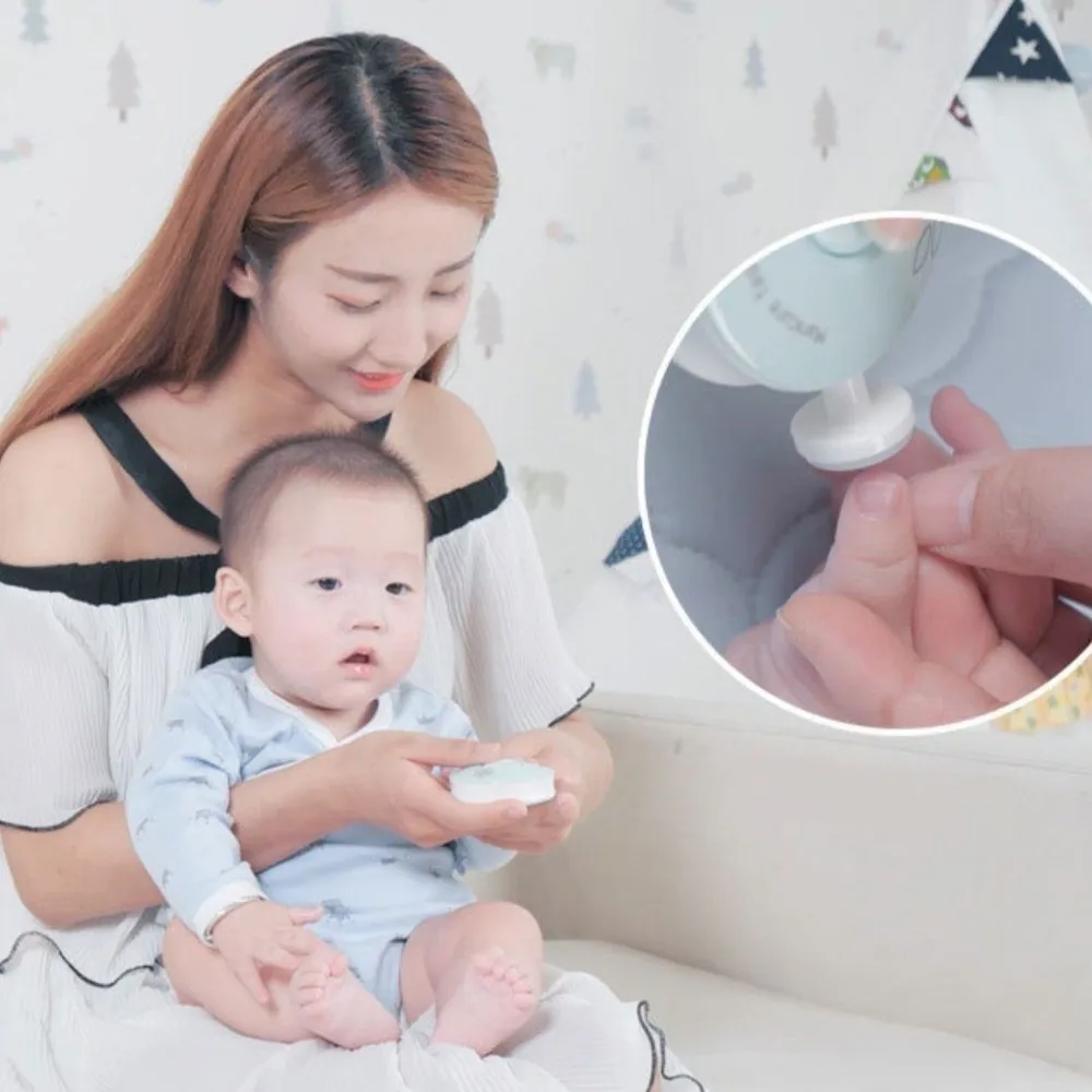 Gentle Baby Nail Trimmer Safe Clipper with 6 Heads Manicure Set Easy To Trim Low Noise Electric Nail Clippers Nail Care