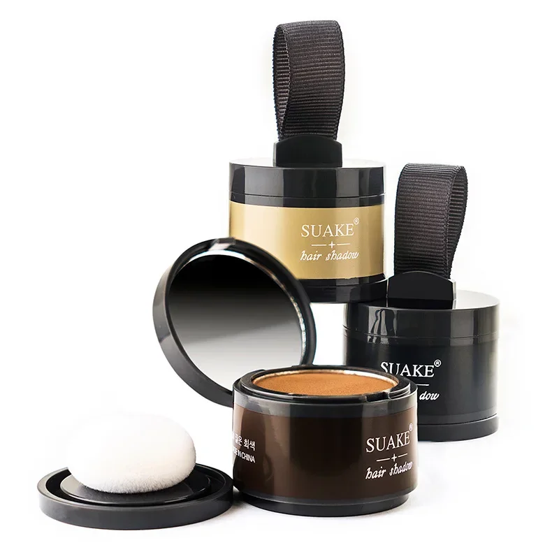 1Bottle Hair Line Powder in Hair Color Edge Control Line Shadow Makeup Hair Root CoverUp Waterproof Natural Eyebrow Powder Brown