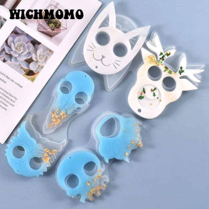 New 1PCS Transparent UV Resin Liquid Silicone Animal Finger Lock Molds for Diy Making Ring Gloves Accessories