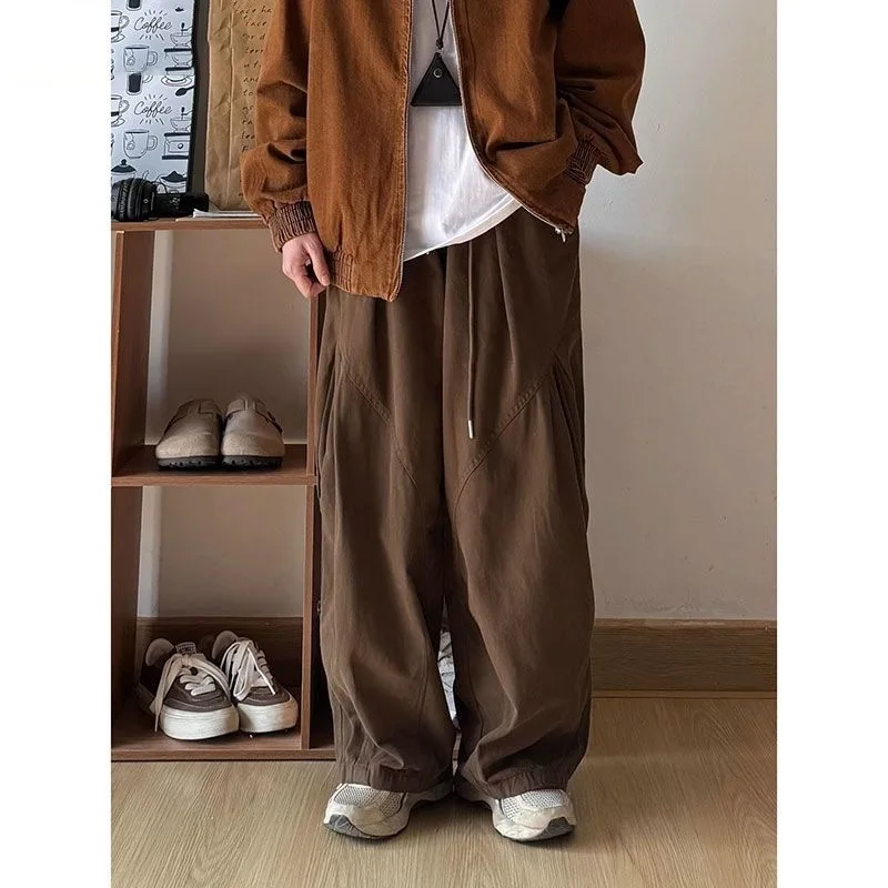 Japanese Retro Workwear Casual Pants Men's New Loose Wide-leg Versatile Long Pants Spring and Autumn Style