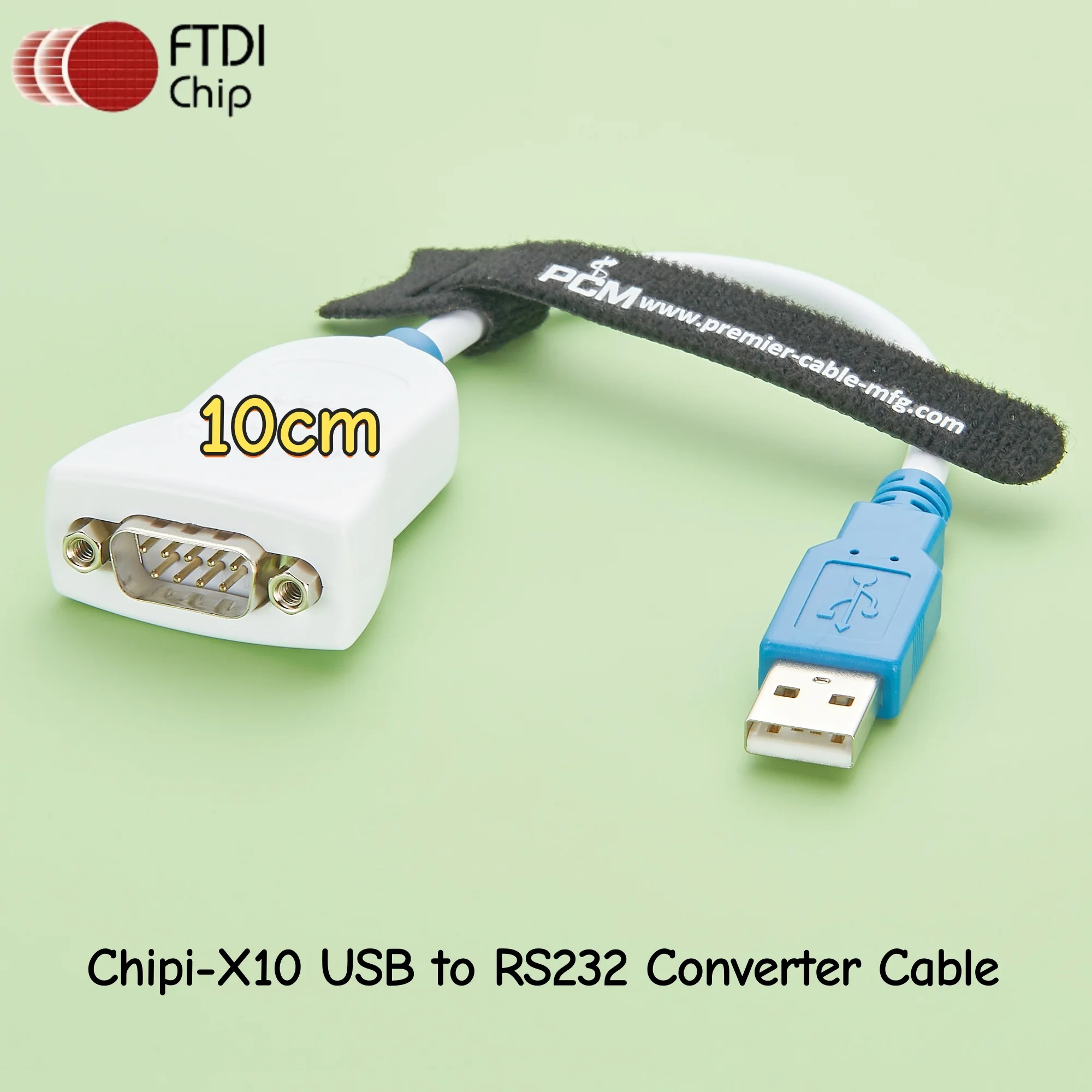 Chipi-X10 USB to RS232 Converter Cable FT231X USB to RS232 Level Full-Handshake UART Cable USB to DB9 RS232 Serial Cable 10cm