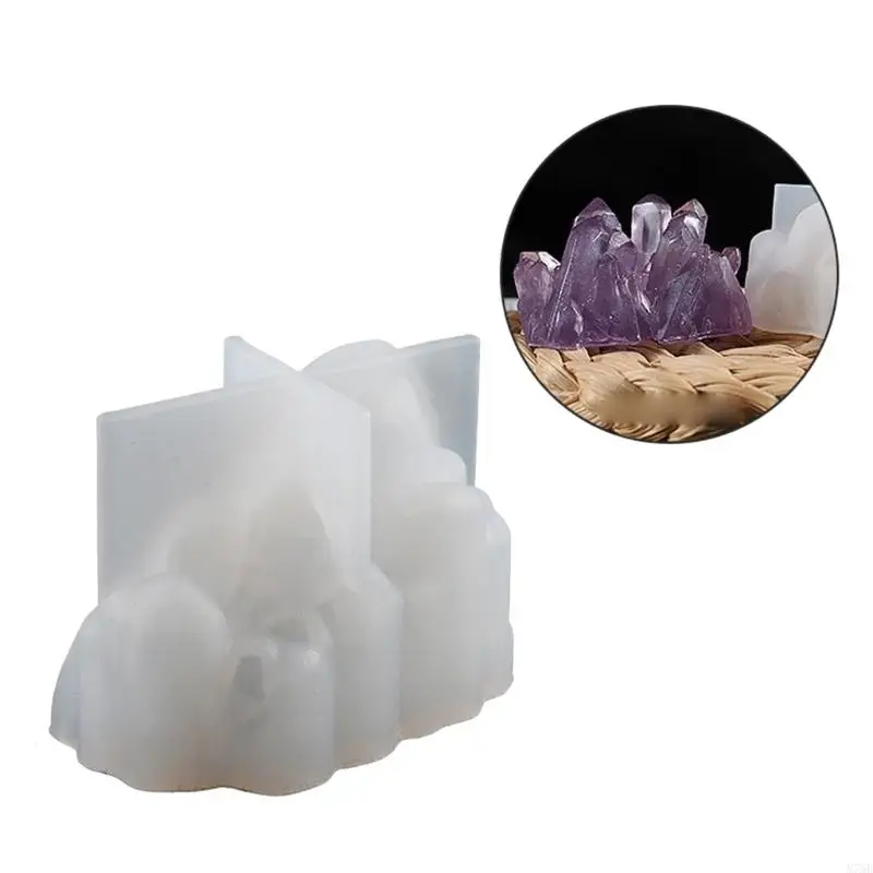 M76B Crystal Cluster Mould 18 Styles Ice Cluster Ornament Rockery Crystal Stone Mould