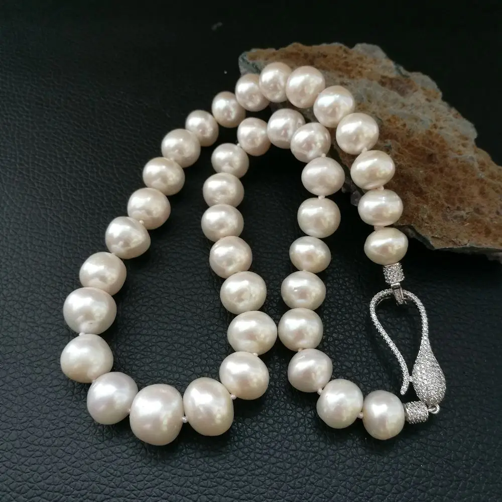 19" White Keshi Pearl Necklace