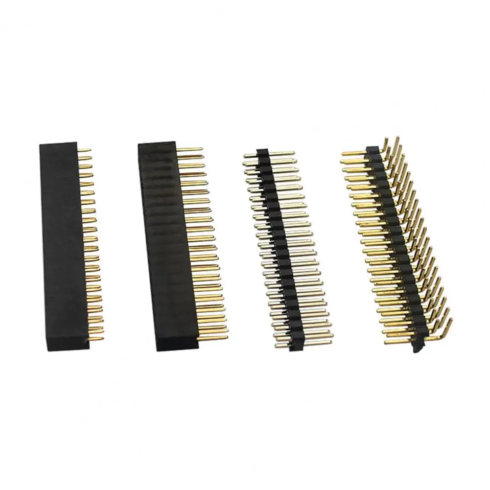 2025 4Pcs Double Row Straight Male Headers Pins Universal Easy to Use 2.5mm Pitch Pin Header Connectors for Raspberry Pi Zero/Ze