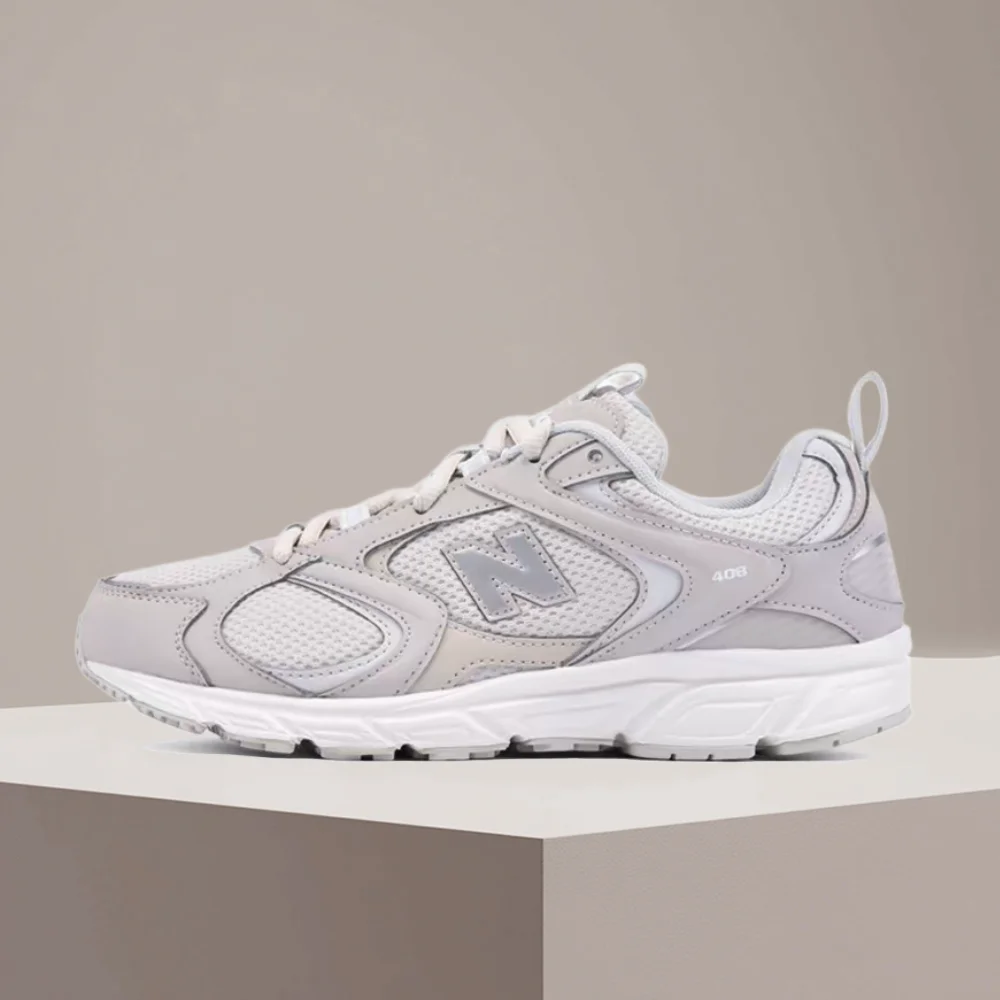 New Balance 408 Unisex Low-Top Casual Shoes  Beige, Retro Athletic Fabric Upper, Shock-Absorbing, Breathable & Durable ML408D