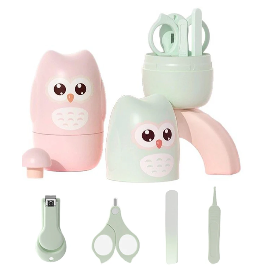Baby Nail Care Tool Set Nail Scissor Kid Safe Portable Nail Clipper Trimmer File Tweezers With Box Children Manicure Kit