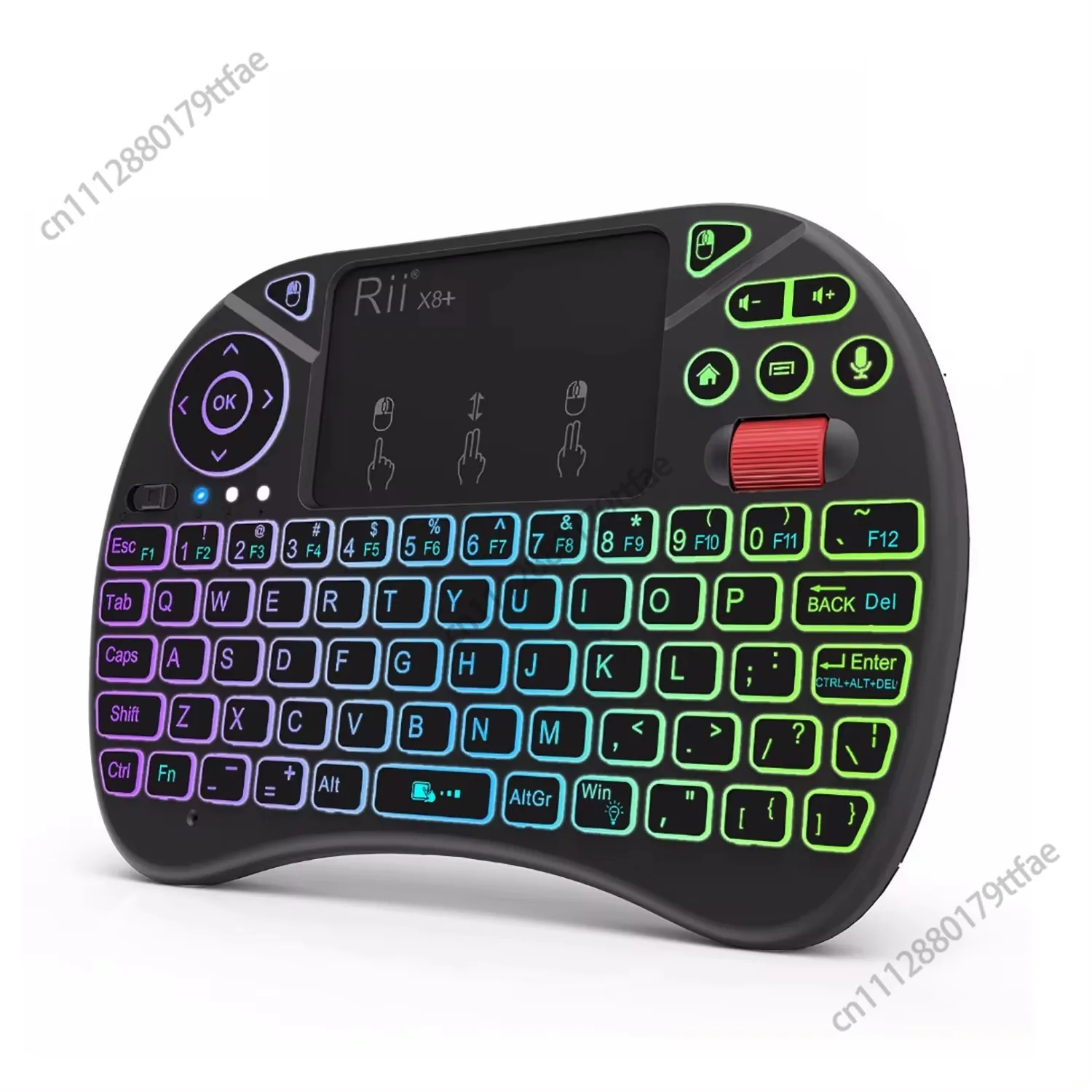 X8 2.4GHz Wireless English Remote Control Keyboard With Touchpad Backlit For Android TV Box Pc Mouse Combo Turbo Function
