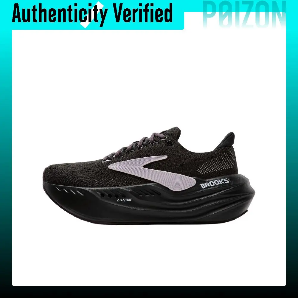 Brooks Glycerin Max Breathable Low top Marathon Training Long Distance Running Sprint Running Shoes Women's Black 1204361B-067