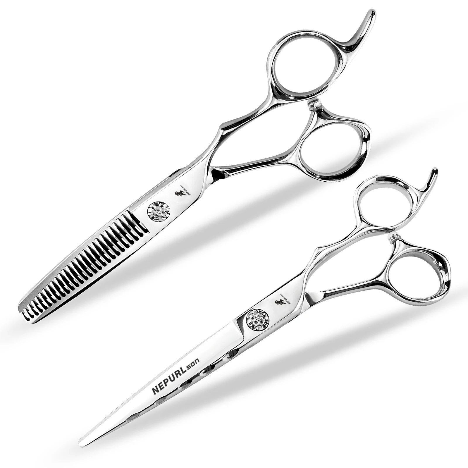 VG-10   6.0 Inch New Fashion Design Beauty Barber Scissors Flat Scissors Tooth Hair  Scissors