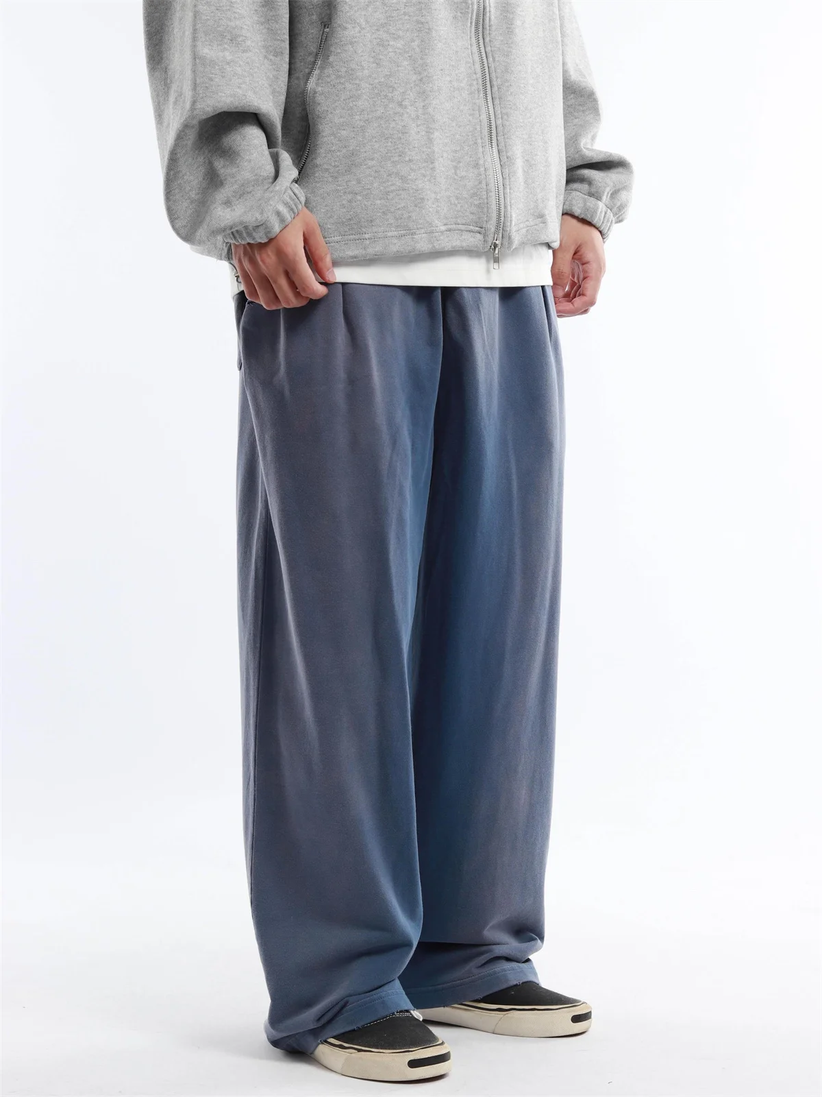 Retro Cityboy Men's Casual Sweatpants Straight Leg Sporty Trousers Washed out Style Autumn New Arrival Comfortable Cotton Blend