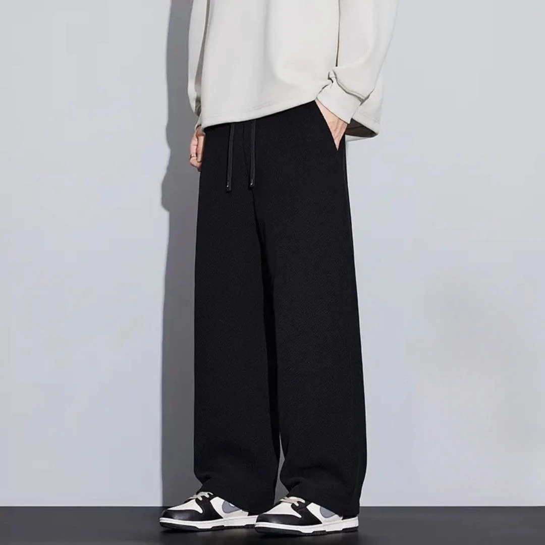 Men Casual Pants Autumn Winter Straight Leg Loose Trousers Trendy Versatile Sports Pants