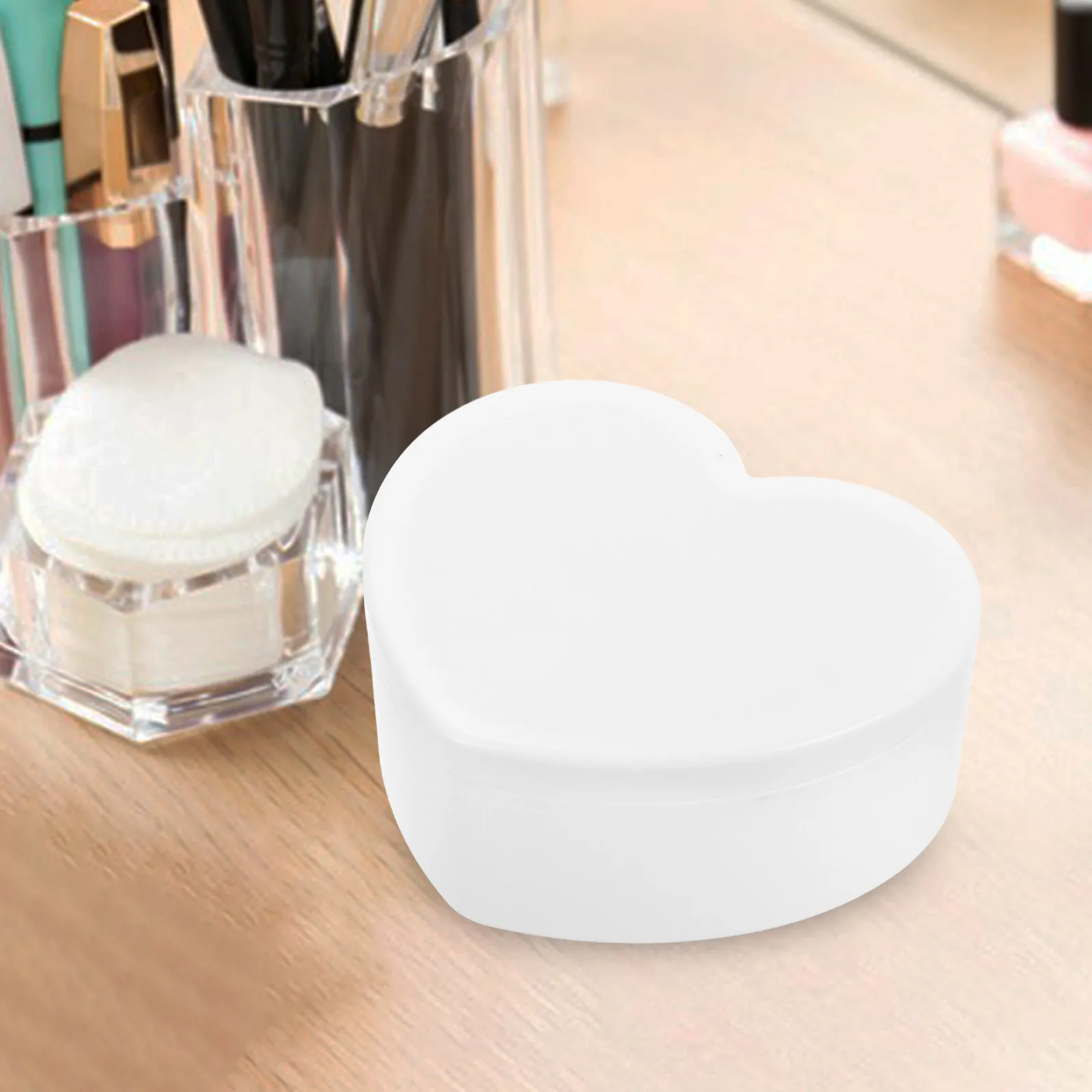 Heart-Shaped Jewelry Organizer Box for Kids  Double-Tier Storage with Mirror, Holds Earrings, Rings, Bracelets & Hair Ties