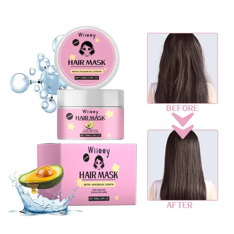 Avocado Nourishing Hair Mask Bright Smooth Hair Nourishment Moisturizing Frizz Split Hair Repair Hair Mask Care