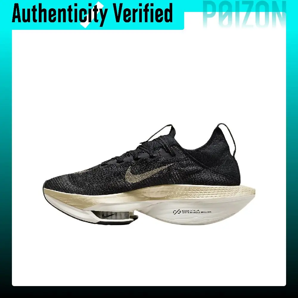 Nike Air Zoom Alphafly Next% 2 Running Shoes Men's Low Top Black/Gold DN3555-001