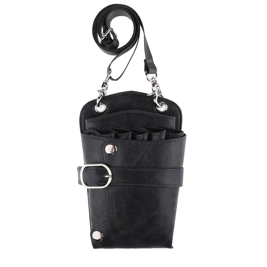 Adjustable PU Leather Scissors Pouch Barber Holster Salon Tools Organizer Bag for Professional Hairdresser Equipment