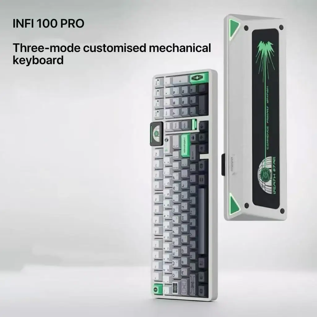 Infi100pro aluminum 98 three-mode mechanical keyboard RGB hot-swappable wired 8K e-sports keyboard