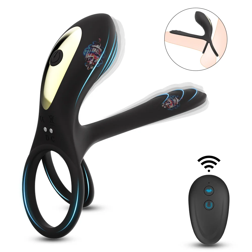 Vibrating Penis Ring Delayed Ejaculation Penis Massager Cock Ring Vibrator Adults Sex Toys for Couple Penis Enlargement Erection