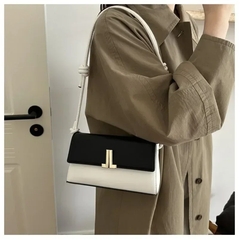 Luxury Brand Women's Shoulder Bag Premium Leather Crossbody Handbag Designer Ladies Tote Elegant Office Messenger Purse