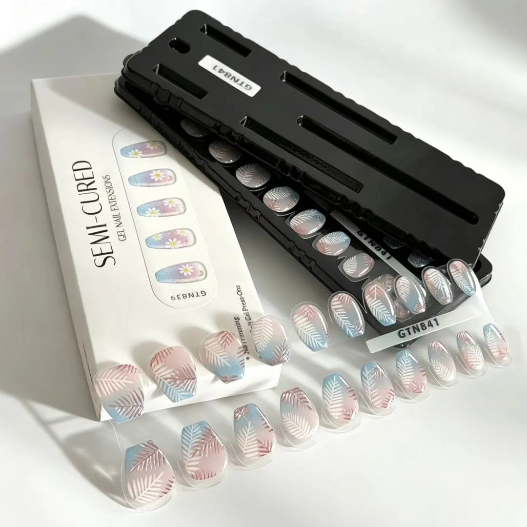 New Second Generation Semi-curable Gel Wearing Nail Flexible Extension Nail Tablet UV Semi-curable Gel Nail Sticker