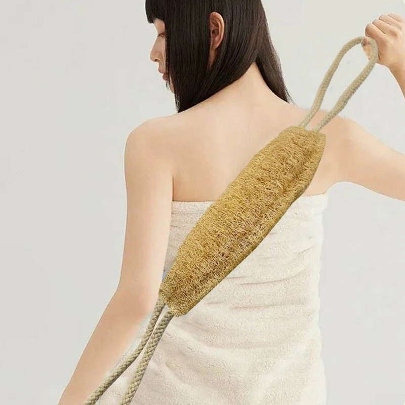 1 PCS Loofah Soft Exfoliating Body Scrub Bath Shower Spa Massage Bath Brush Scrubber Sponge Back Strap Skin Cleaning Tool